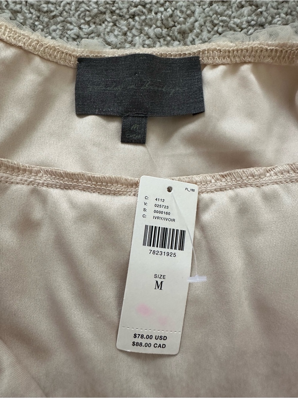 Sunday in Brooklyn Tie-Strap Tank NWT | Anthropologie | Ivory Tulle - Picture 5 of 6